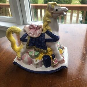 The Vintage Heritage Mint Ltd. Collectable Rocking Horse Decorative Teapot- used